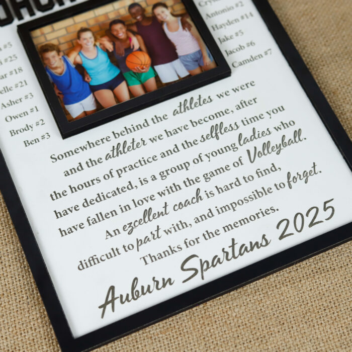 Personalized Wood Sign Keepsake | Custom Coach Wood Plaque | Personalized Volleyball Coach Sign - Image 9