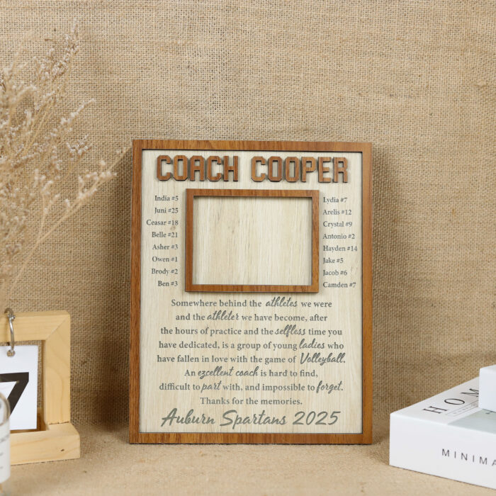 Personalized Wood Sign Keepsake | Custom Coach Wood Plaque | Personalized Volleyball Coach Sign - Image 7