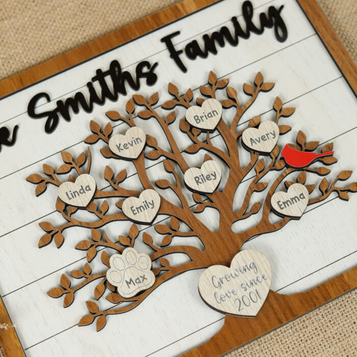 Custom Family Tree Sign - Family Gift | Personalized Family Tree Sign for Home - Image 7