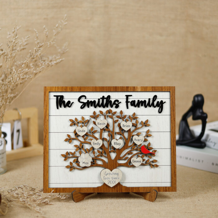 Custom Family Tree Sign - Family Gift | Personalized Family Tree Sign for Home