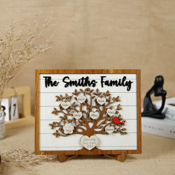Custom Family Tree Sign - Family Gift | Personalized Family Tree Sign for Home
