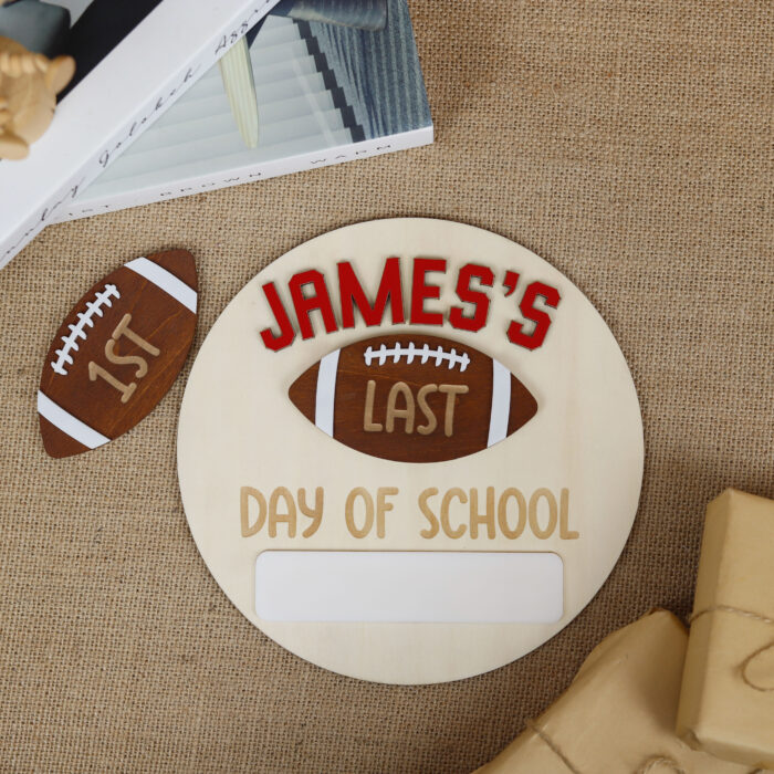 Personalized Football Kids Back to School Board | Custom Football Kids School Board – First Day Photo Prop - Image 7