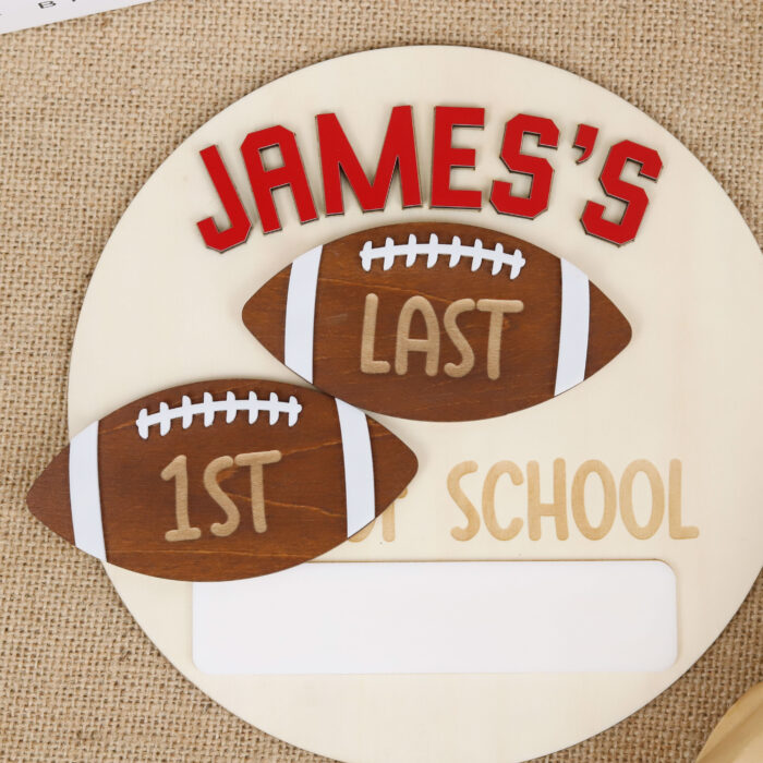Personalized Football Kids Back to School Board | Custom Football Kids School Board – First Day Photo Prop - Image 9