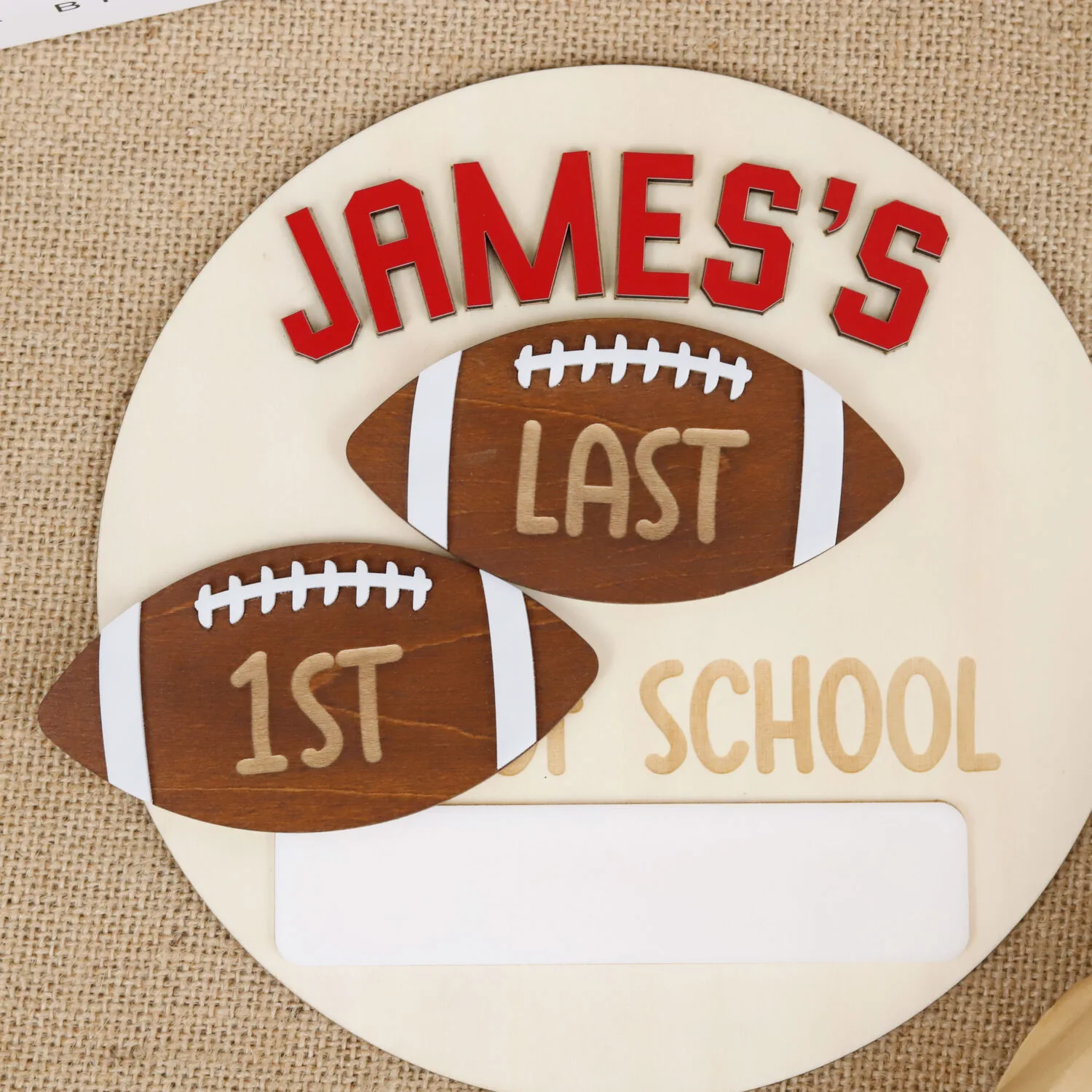 Football Themed School Sign – Personalized Back to School Board | Back to School Sign – Custom Football Board for Kids’ First Day Photos - Image 9