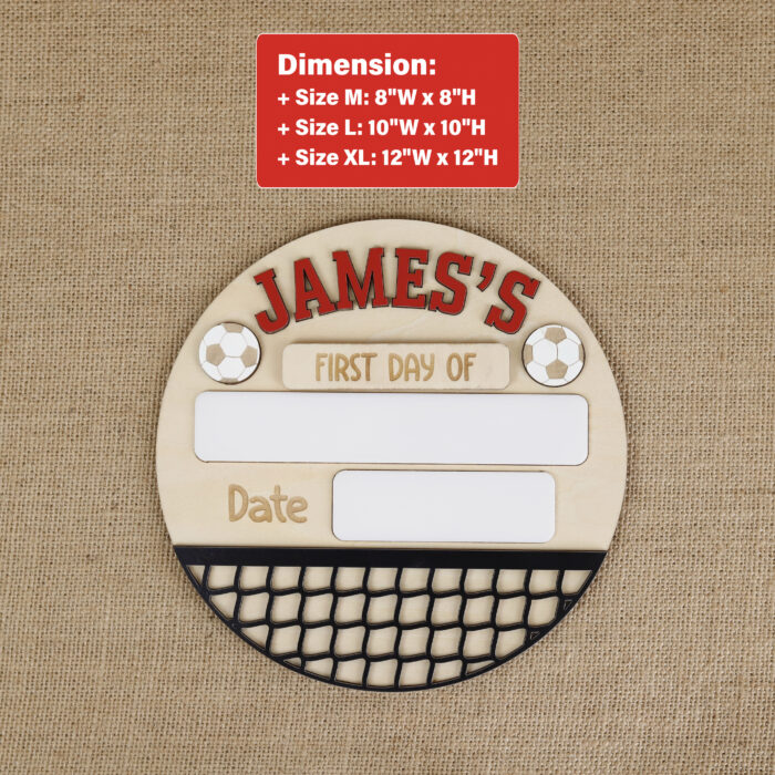 Personalized Soccer Back to School Board | Custom Soccer Back to School Board for First Day Photos - Image 2