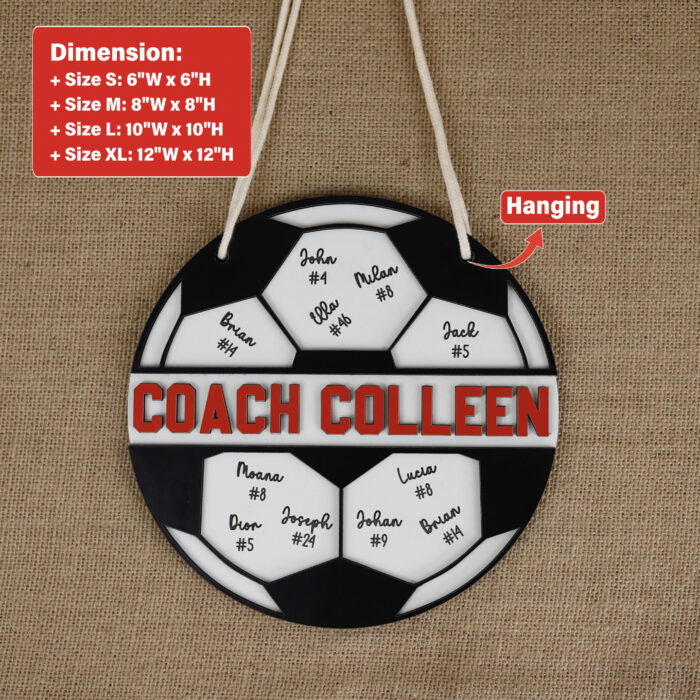 Personalized Soccer Coach Plaque - Custom Team Appreciation Gift | Custom Soccer Coach Plaque for Appreciation - Image 2