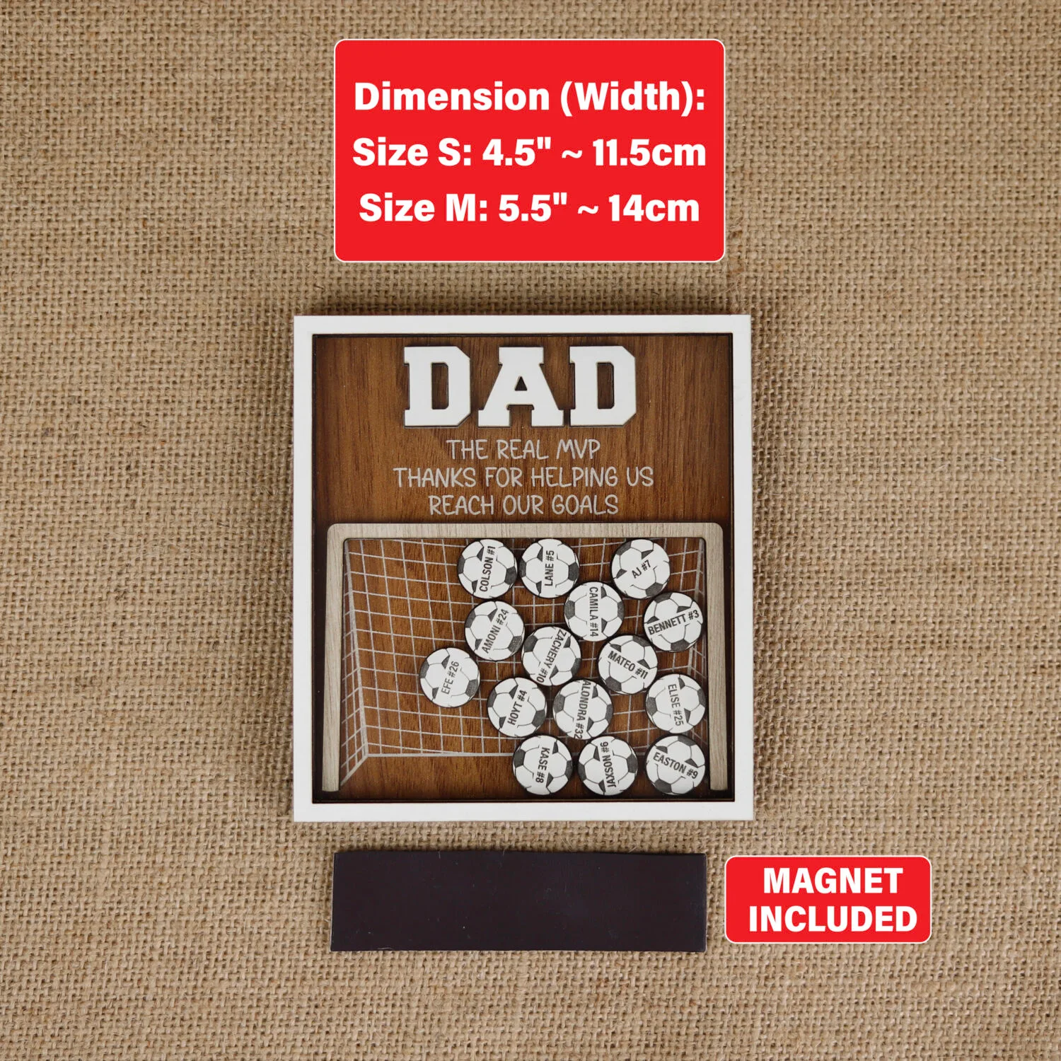 Personalized Soccer Shaker Fridge Magnet | Soccer Shaker Magnet for Team Memories - Image 2