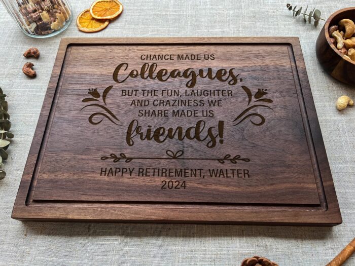 Personalized Retirement Cutting Board | Custom Retirement Cutting Board | Engraved Retirement Cutting Board - Image 5