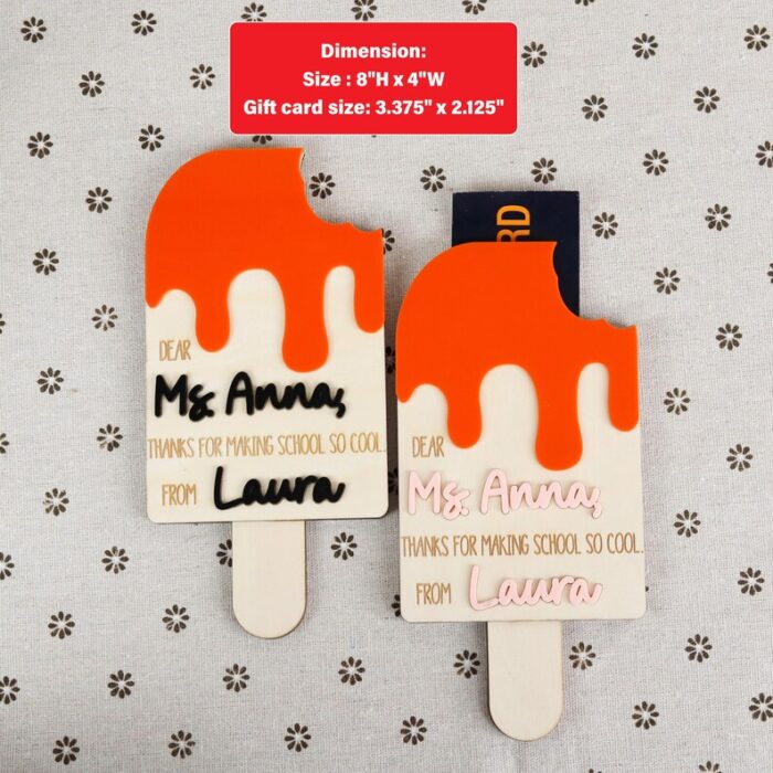 Personalized Teacher Gift Card Holder | Custom Engraved Teacher Gift Card Holder for Appreciation - Image 2