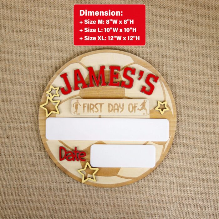 Personalized Soccer School Photo Prop - Milestone | Custom Soccer School Photo Prop – Back to School Gift - Image 2