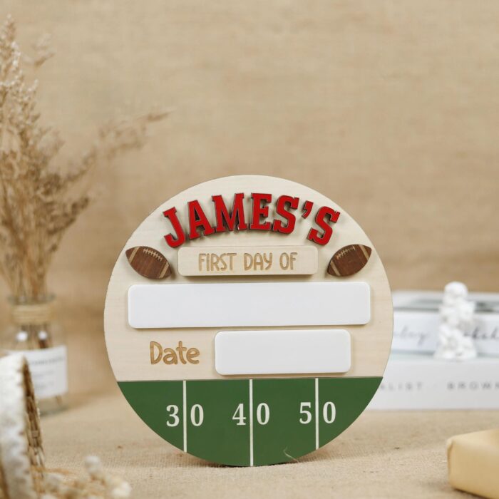 Personalized Football School Photo Prop - Milestone | Custom Football School Photo Prop – Back to School Sign