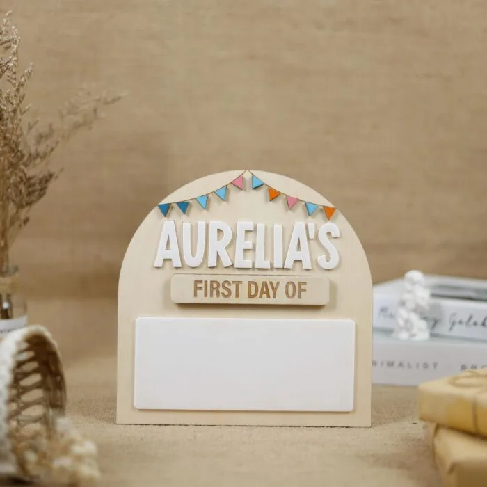 Personalized Pennant School Photo Prop - Milestone | Custom Pennant School Photo Prop – Back to School Sign