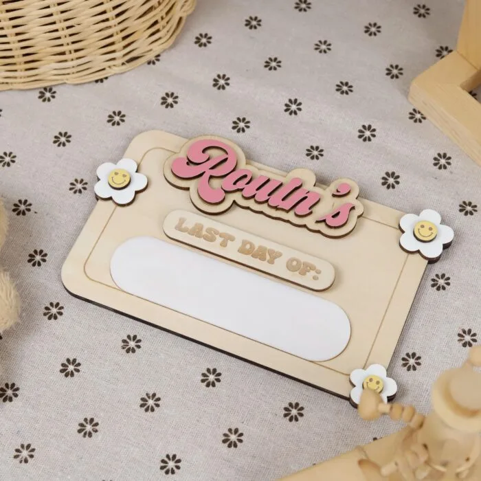 Personalized School Milestone Sign - First & Last Day | Custom Back to School Sign for Preschool & Kindergarten - Image 7
