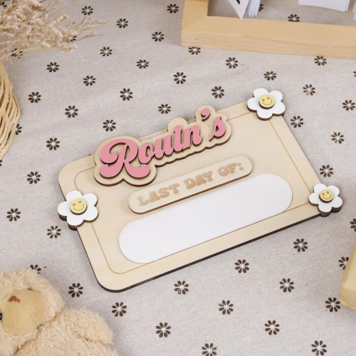 Personalized School Milestone Sign - First & Last Day | Custom Back to School Sign for Preschool & Kindergarten - Image 5