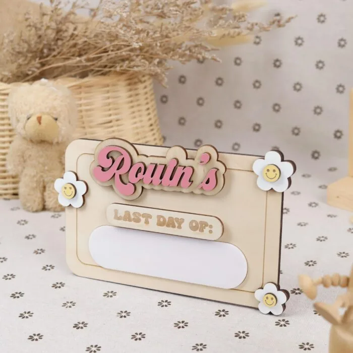 Personalized School Milestone Sign - First & Last Day | Custom Back to School Sign for Preschool & Kindergarten - Image 6