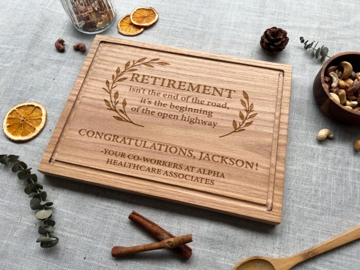 Personalized Retirement Keepsake Board - Tribute | Engraved Retirement Keepsake Board - Image 6