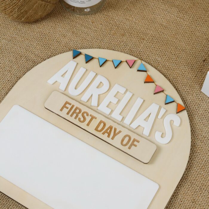 Personalized Pennant School Photo Prop - Milestone | Custom Pennant School Photo Prop – Back to School Sign - Image 9
