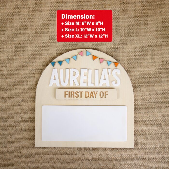 Personalized Pennant School Photo Prop - Milestone | Custom Pennant School Photo Prop – Back to School Sign - Image 2