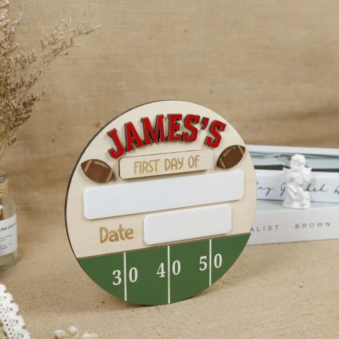 Personalized Football School Photo Prop - Milestone | Custom Football School Photo Prop – Back to School Sign - Image 5