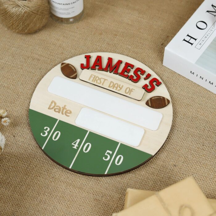 Personalized Football School Photo Prop - Milestone | Custom Football School Photo Prop – Back to School Sign - Image 6