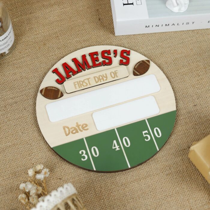 Personalized Football School Photo Prop - Milestone | Custom Football School Photo Prop – Back to School Sign - Image 7