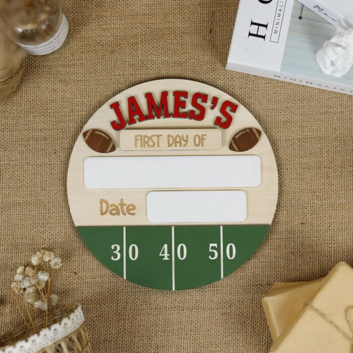 Personalized Football School Photo Prop - Milestone | Custom Football School Photo Prop – Back to School Sign - Image 8