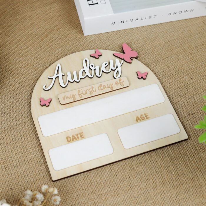 Personalized Butterfly School Photo Prop - Milestone | Custom Butterfly School Photo Prop – Back to School Gift - Image 6