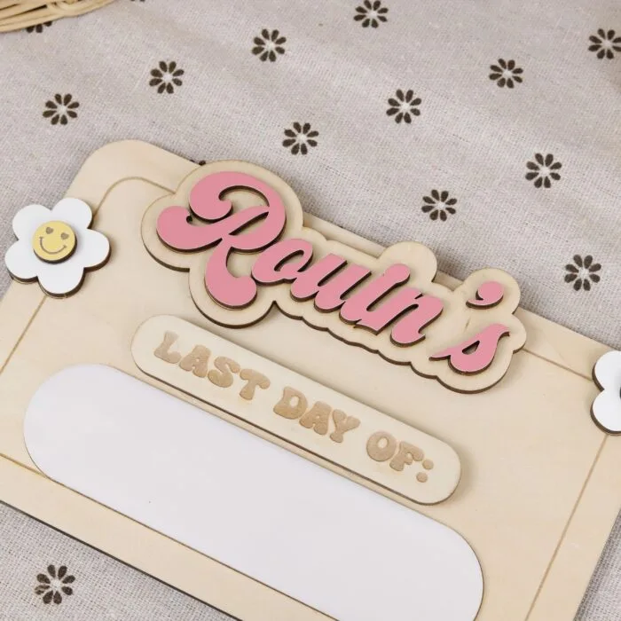 Personalized School Milestone Sign - First & Last Day | Custom Back to School Sign for Preschool & Kindergarten - Image 10