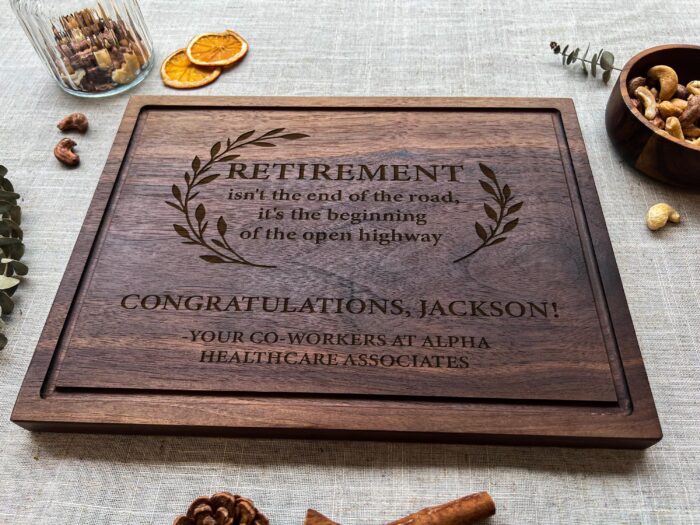 Personalized Retirement Keepsake Board - Tribute | Engraved Retirement Keepsake Board - Image 8