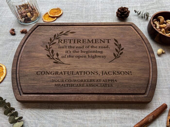 Personalized Retirement Keepsake Board - Tribute | Engraved Retirement Keepsake Board - Image 7