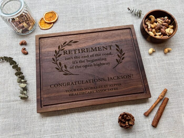 Personalized Retirement Keepsake Board - Tribute | Engraved Retirement Keepsake Board