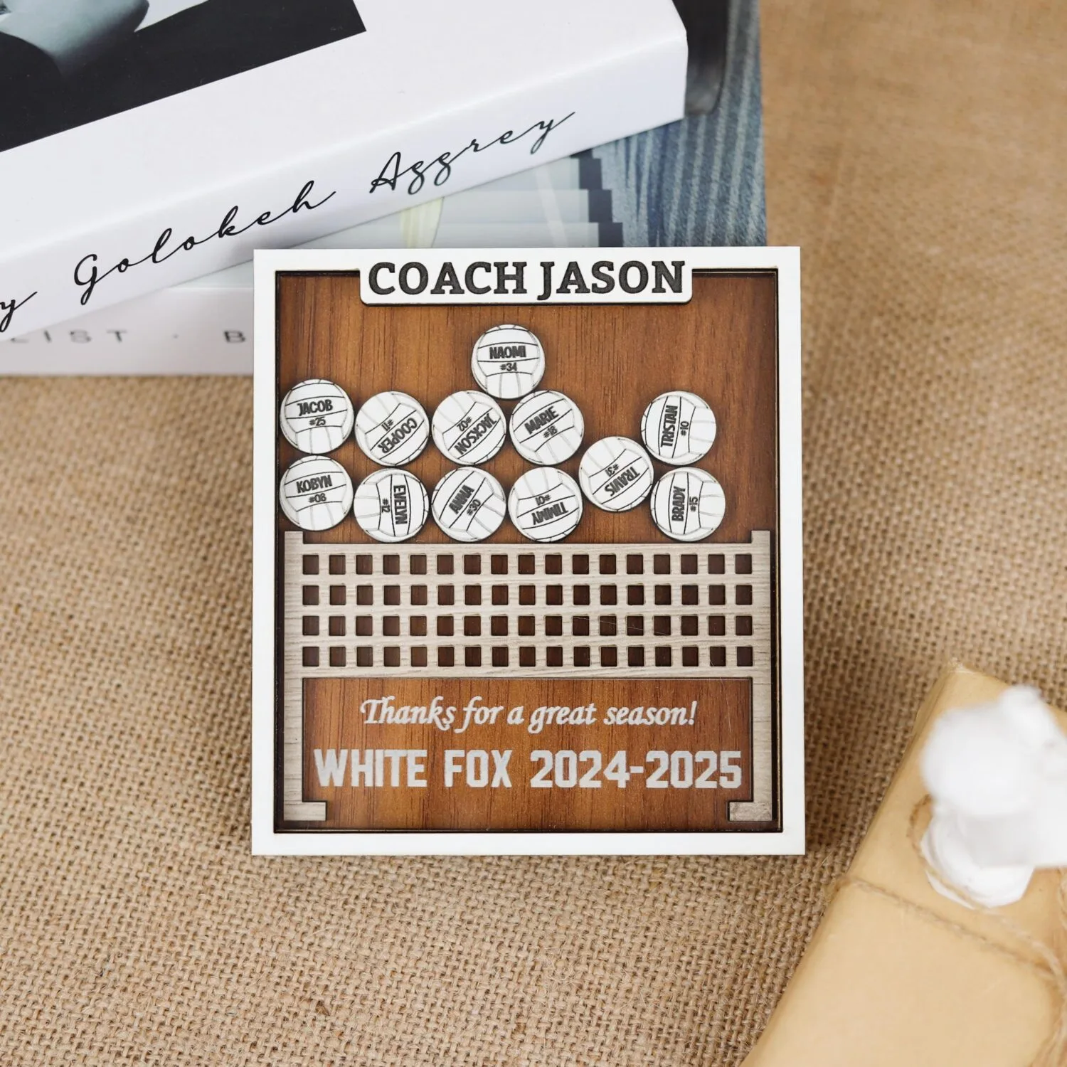 Custom Volleyball Shaker Magnet - Personalized Gift | Personalized Volleyball Magnet Gift for Players & Coaches - Image 4