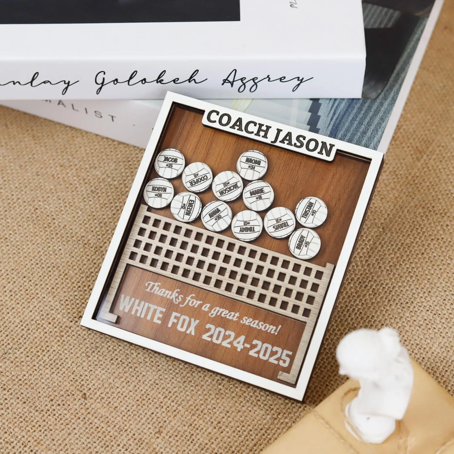 Custom Volleyball Shaker Magnet - Personalized Gift | Personalized Volleyball Magnet Gift for Players & Coaches - Image 6