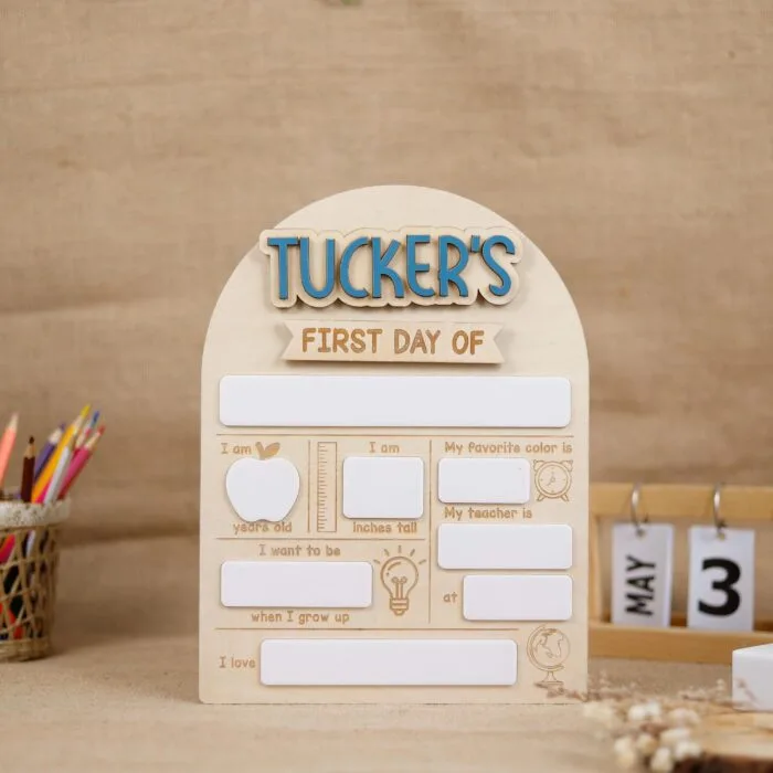 Reusable School Sign – Personalized First & Last Day Board | Personalized School Sign – Reusable First and Last Day Board