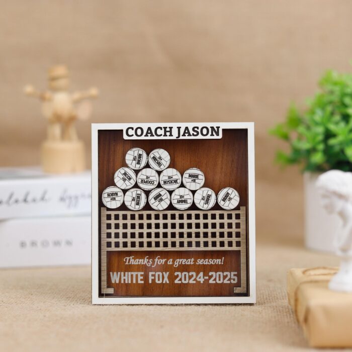 Custom Volleyball Shaker Magnet - Personalized Gift | Personalized Volleyball Magnet Gift for Players & Coaches