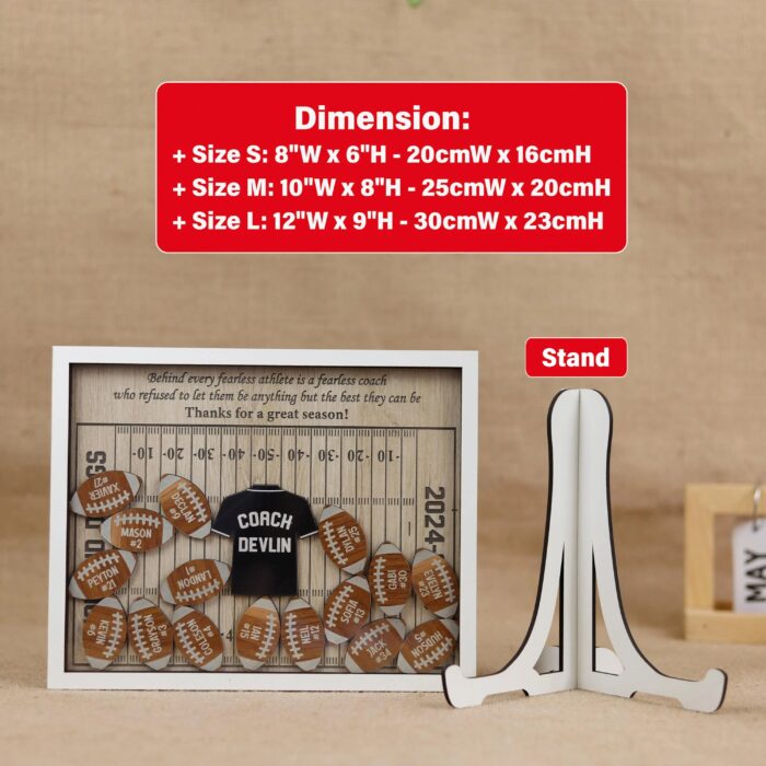 Personalized Football Shaker Magnet | Custom Football Magnet Gift for Team Appreciation - Image 2