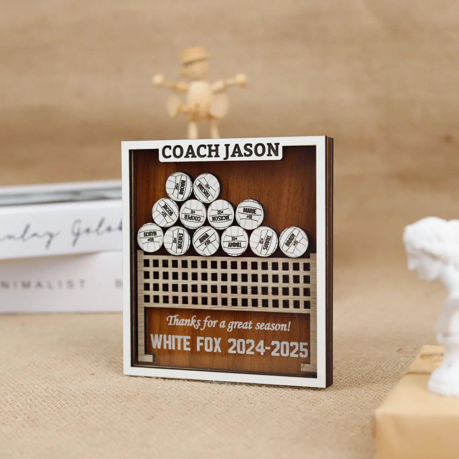 Custom Volleyball Shaker Magnet - Personalized Gift | Personalized Volleyball Magnet Gift for Players & Coaches - Image 5