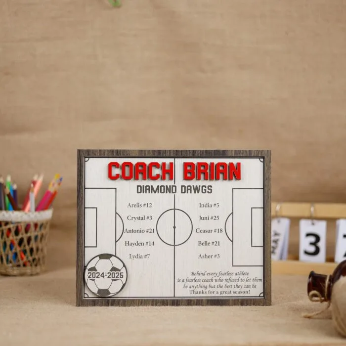Personalized Soccer Coach Gift - Custom collage | Custom Soccer Coach Photo Gift – End of Season Tribute