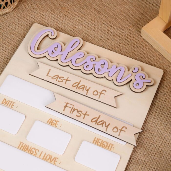 Engraved School Wood Board | Reusable School Sign for Lasting Photo Memories | Custom Engraved School Board for Milestone Moments - Image 9