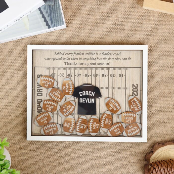 Personalized Football Shaker Magnet | Custom Football Magnet Gift for Team Appreciation - Image 7