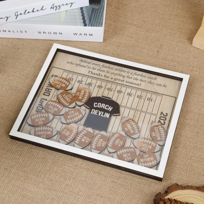 Personalized Football Shaker Magnet | Custom Football Magnet Gift for Team Appreciation - Image 8
