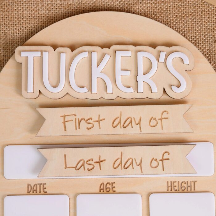 Personalized First Last Day School Sign | Custom Wooden School Sign for First and Last Day Photos - Image 8