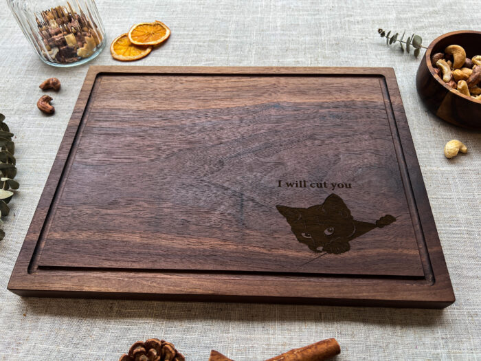 Personalized Cat Cutting Board | Custom “I Will Cut You” Cat Cutting Board | Funny Cat Cutting Board - Image 12