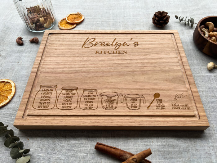 Personalized Kitchen Measurement Cutting Board | Custom Baking Measurement Board - Image 10