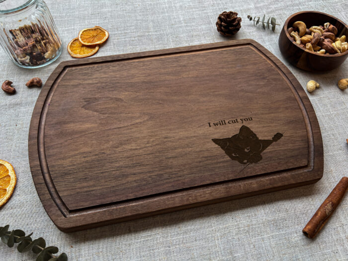 Personalized Cat Cutting Board | Custom “I Will Cut You” Cat Cutting Board | Funny Cat Cutting Board - Image 8