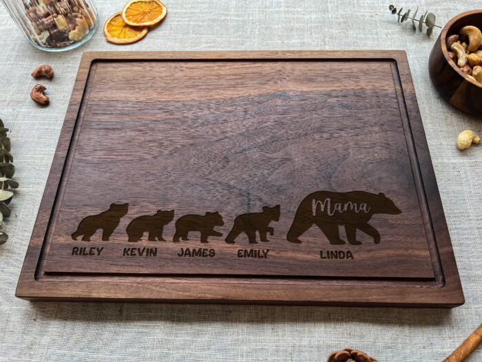 Custom Mama Bear Cutting Board with Cubs’ Names | Custom Mama Bear Cutting Board | Personalized Mama Bear Cutting Board - Image 9