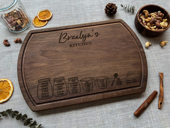 Personalized Kitchen Measurement Cutting Board | Custom Baking Measurement Board - Image 8