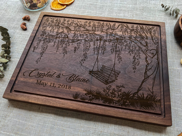 Personalized Willow Tree Cutting Board - Romantic Gift | Engraved Willow Tree Cutting Board - Image 11