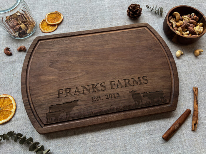 Personalized Farmhouse Cutting Board - Rustic Gift | Custom Farmhouse Cutting Boards - Image 6