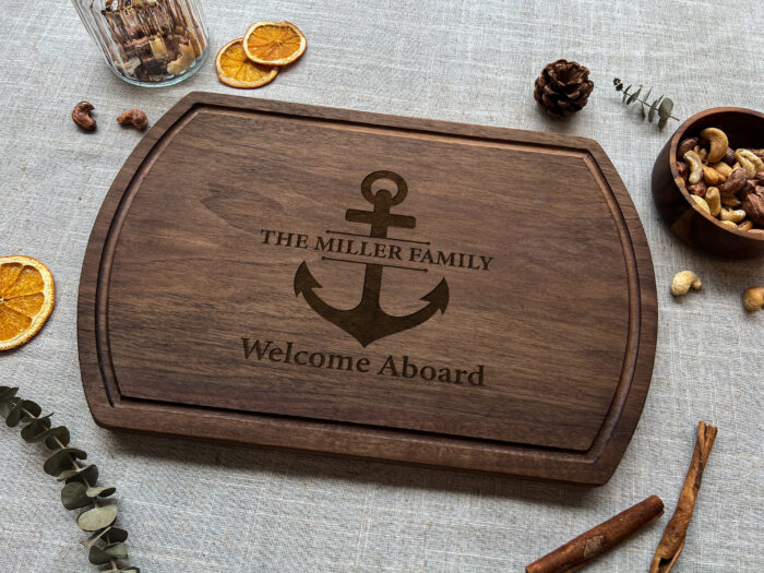 Custom Nautical Cutting Board - Coastal Gift | Personalized Anchor Cutting Board for Beach House Lovers - Image 8
